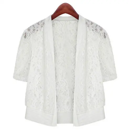 Летняя женская шаль из сетчатого кружева с коротким рукавом повседневный Топ