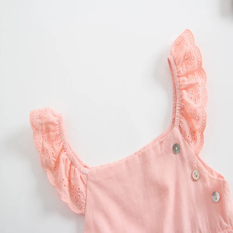 Одежда для маленьких девочек летнее платье без рукавов новорожденных одежда