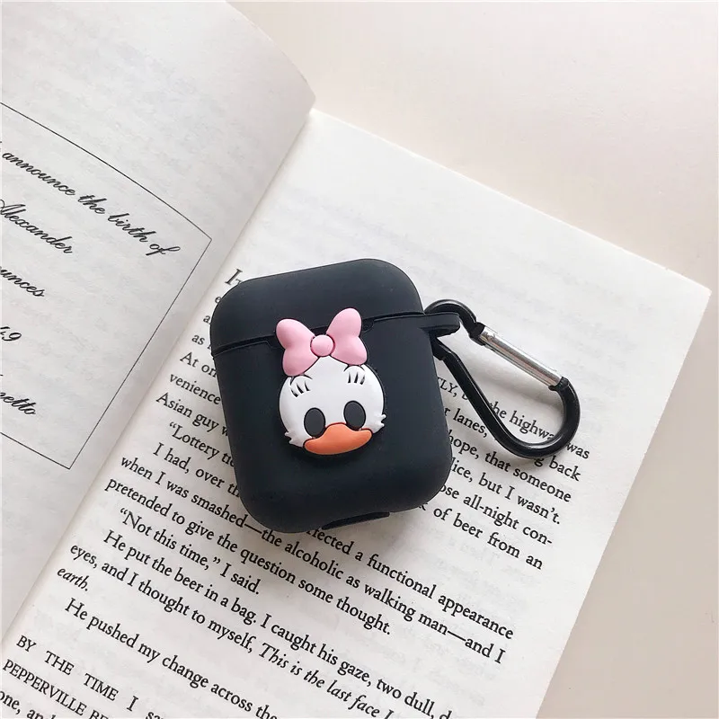 daisy Miki Minnie Mike Sully Mike Daisy Bear Мягкий чехол для Airpods Bluetooth беспроводной чехол для наушников зарядная коробка мультяшная крышка - Цвет: daisy