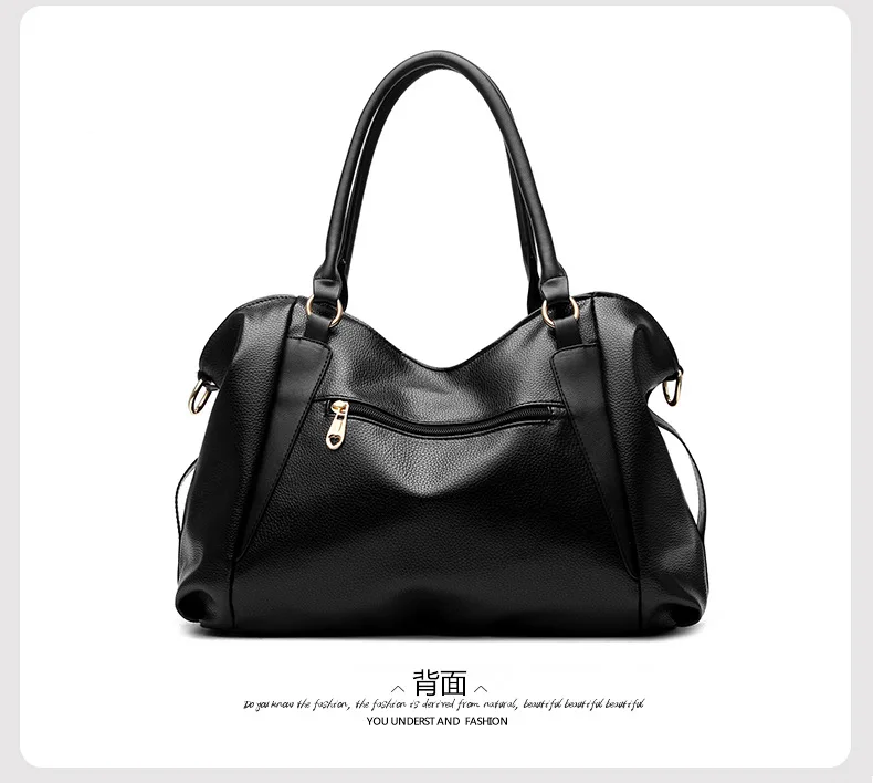 New PU Handbag Leisure High Capacity Solid Color Soft Shoulder Female Bag Mobile documents | Багаж и сумки