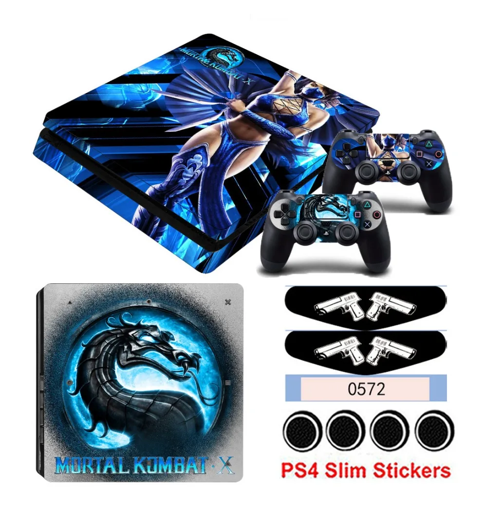 Ограниченная серия Стикеры для Playstation 4 PS4 Slim консоли и контроллер Mortal Kombat X защитная Пленка Наклейки