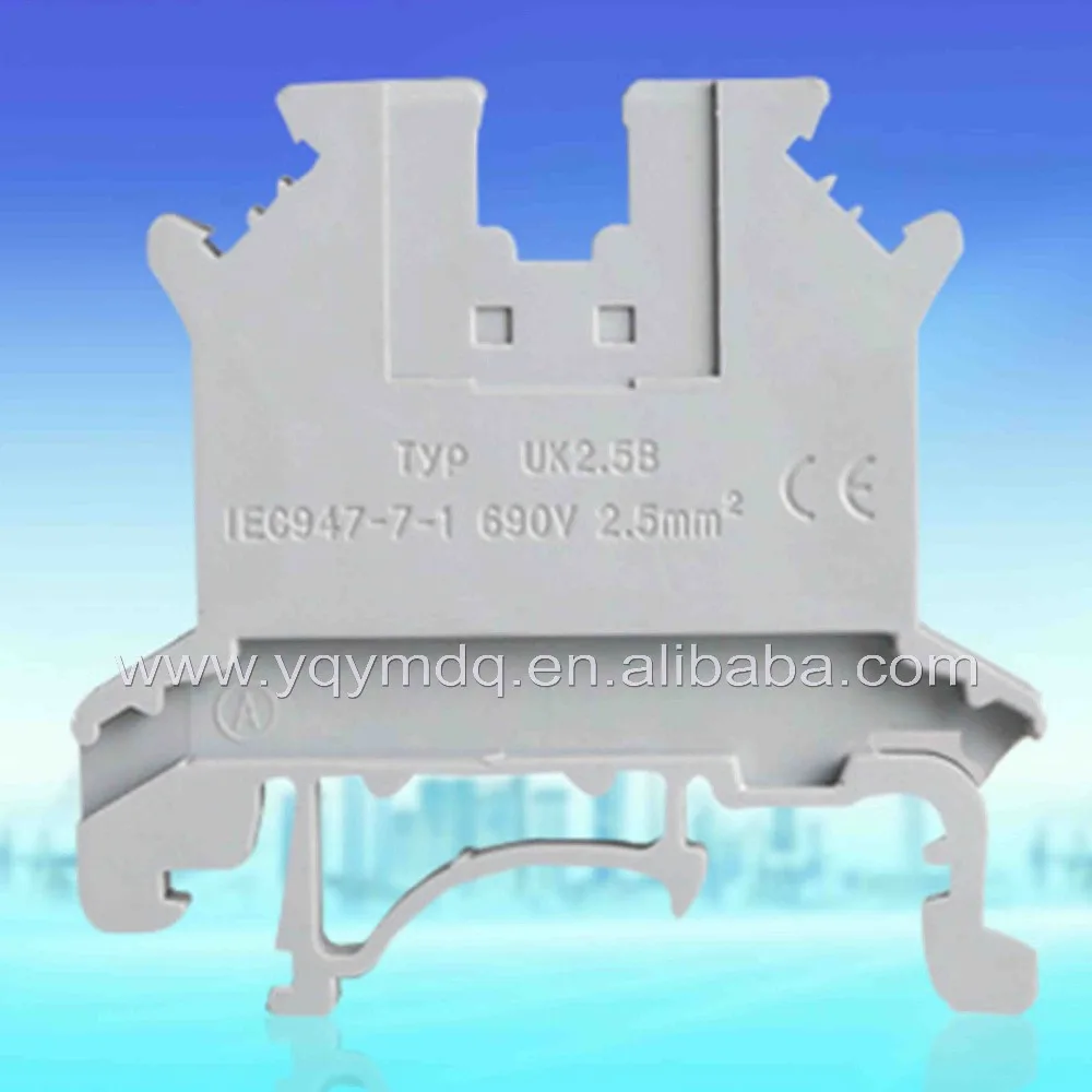 Клеммные колодки 100 шт./лот стандартная пластина с наконечником DIN рейки