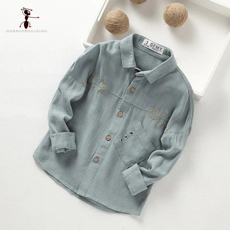 Кунг фу муравей Новое поступление 2017 года льняные хлопковые весенние блузки