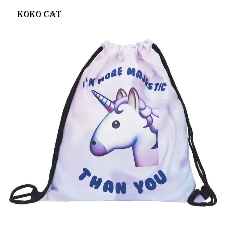 Пляжная забавная сумка с милым единорогом принтом собаки из мультфильма на