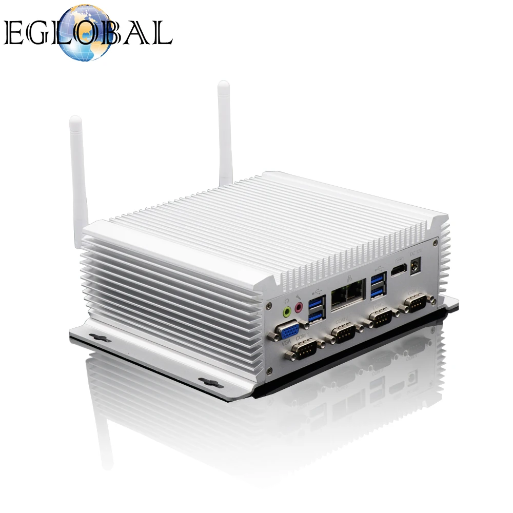 EGLOBAL безвентиляторный промышленный Мини ПК i7 4500U i5 Windows 10 Pro Linux PC 2 * Intel lan 6 RS232/485 HDMI