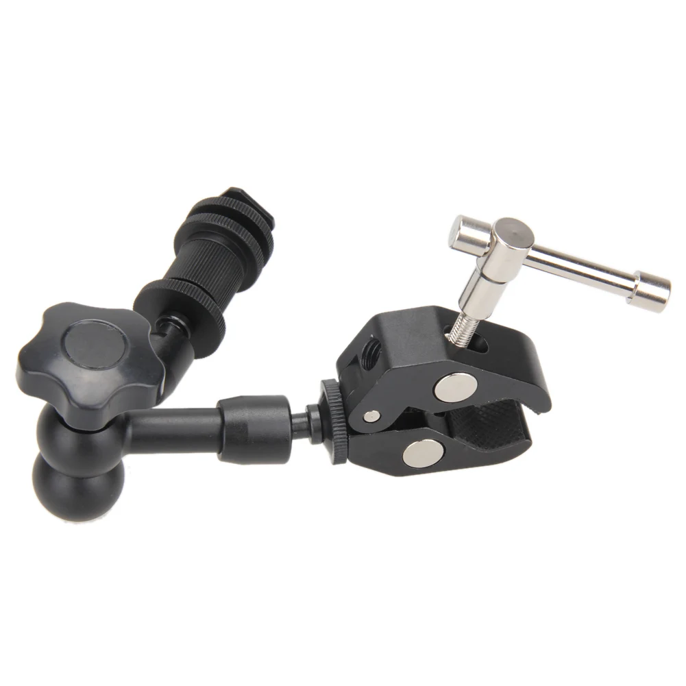 7 &quotдюймовый Регулируемый фрикционный Шарнирный рычаг + Супер Зажим для DSLR