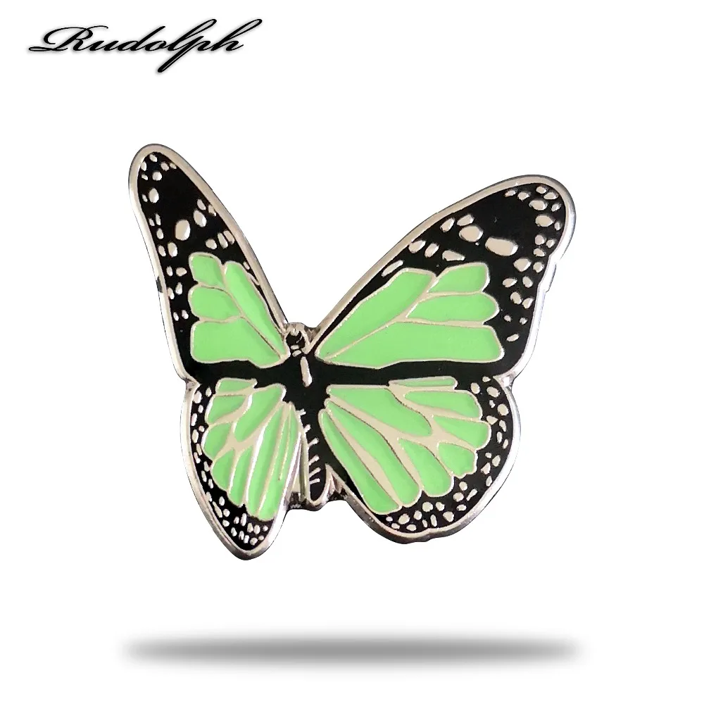 

New product promotion Exquisite and fashionable green butterfly soft Enamel