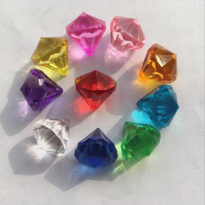 

Acrylic Crystal Faux Diamond Jewels Children Boy Girl Treasure Chest Filler Toys Kids Cosplay Props Halloween Party Favor
