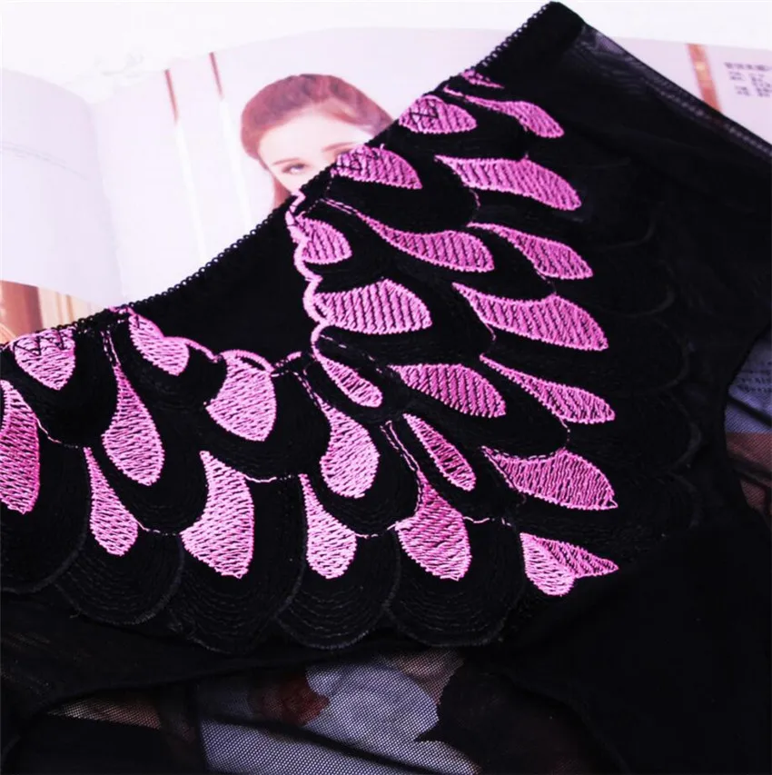 Сексуальное кружевное белье Для женщин дамы среднего талии See Through трусы