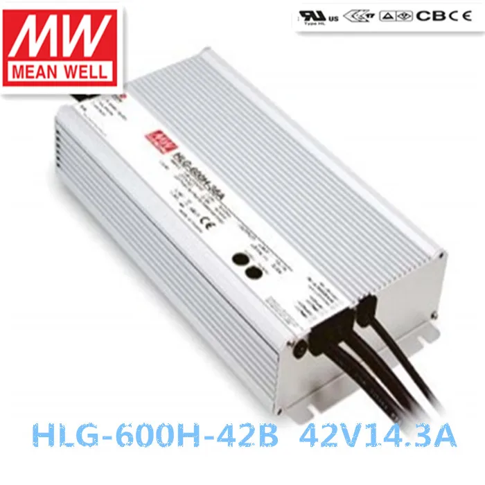 

Светодиодный импульсный источник питания MEAN WELL HLG-600H-42B 600,6 W 42V 14.3A