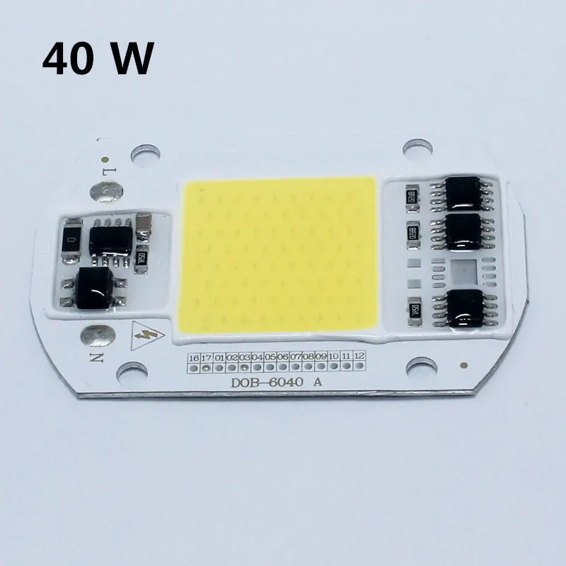 Светодиодный чип COB лампы 15 Вт 25 40 50 светодиодный 110 В 220 вход IP65 Smart IC подходит для
