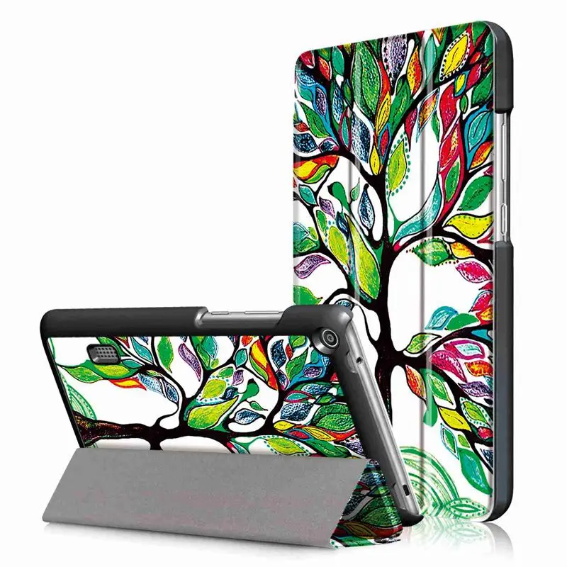 HLS Умный чехол из искусственной кожи для huawei MediaPad T3 7,0 BG2-W09, чехол для планшета Honor Play Pad 2 7,0, чехол для планшета+ пленка+ ручка - Цвет: HLS