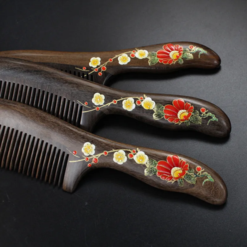 2019 Прозрачная Чистая натуральная Shen Guibao деревянная расческа из