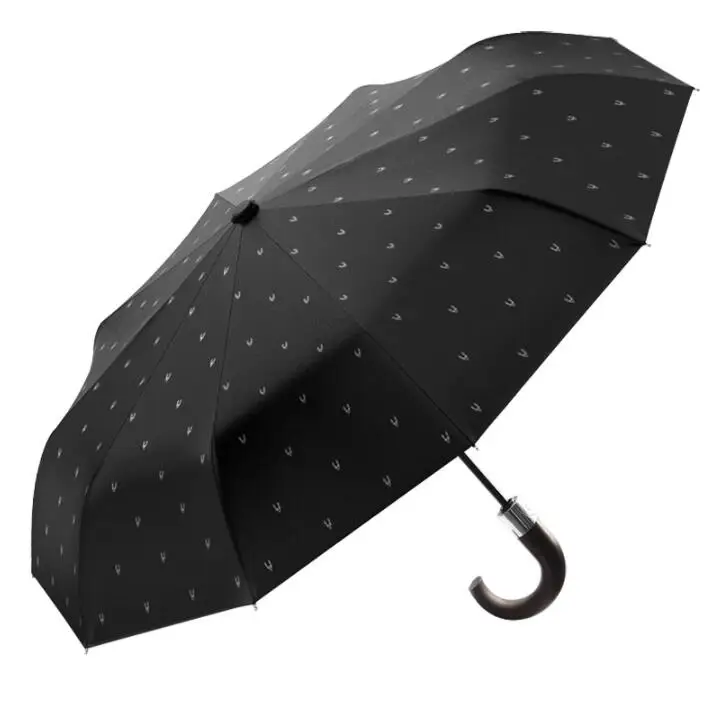 Мужской зонт от солнца для влюбленных Ветрозащитный прочный новый 10K с изогнутой