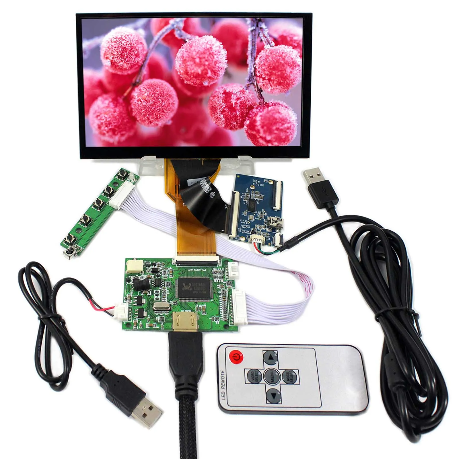 

7" Capacitive touch screen AT070TN92 HD MI LCD Controller Board 7inch 800x480 LCD Screen AT070TN93