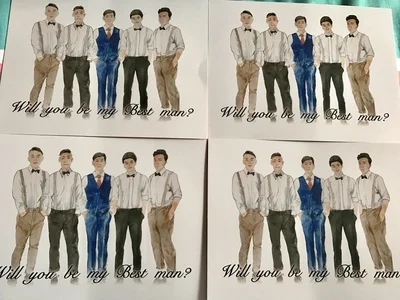 best man invite G 5 шт. в партии уникальные приглашения на свадьбу карты будет моя подружка невесты подарок для невесты Groomsman предложение приглашение - Цвет: best man invite G