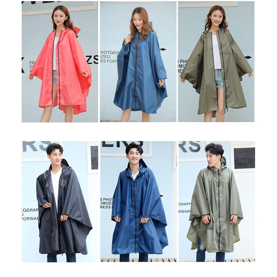 PVC Raincoat Women Waterproof Poncho Nylon Woman's Jackets Rain Cover Cape Chuva Coat Men Girls Clear Raincoats Hooded RBY038 | Дом и сад