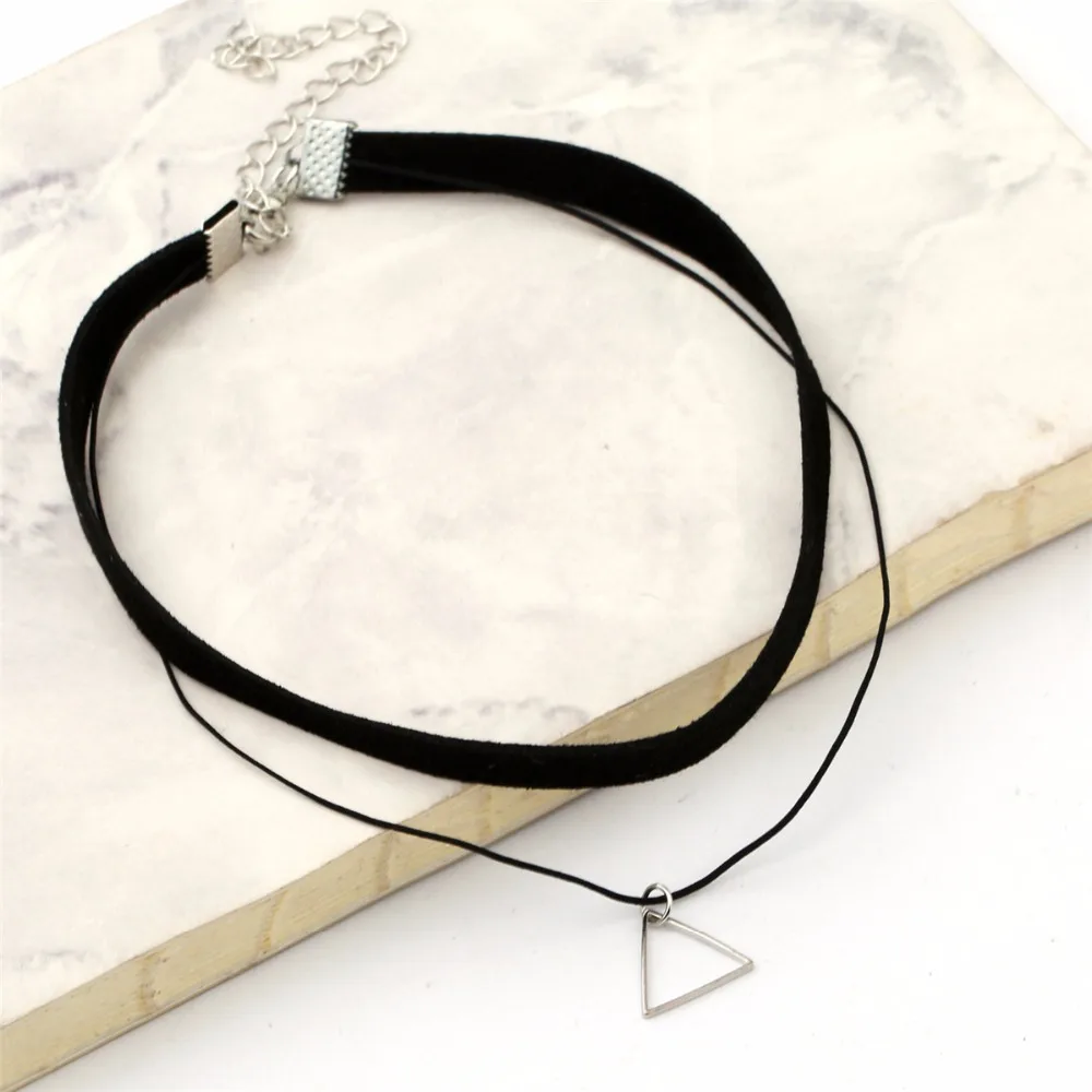 Новые корейские модные дамы геометрический кулон Цепочки и ожерелья