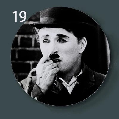 Черный белый тихий фильм плакат декоративная тарелка Mime Playlet настенное блюдо керамический стол орнамент ретро люди картина тарелка Декор - Цвет: 19