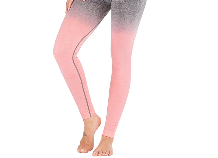 Sevencolorfit Ombre бесшовные леггинсы для Фитнес Высокая талия мульти тренажерный зал с йогой штаны Леггинсы Спортивные Для женщин леггинсы
