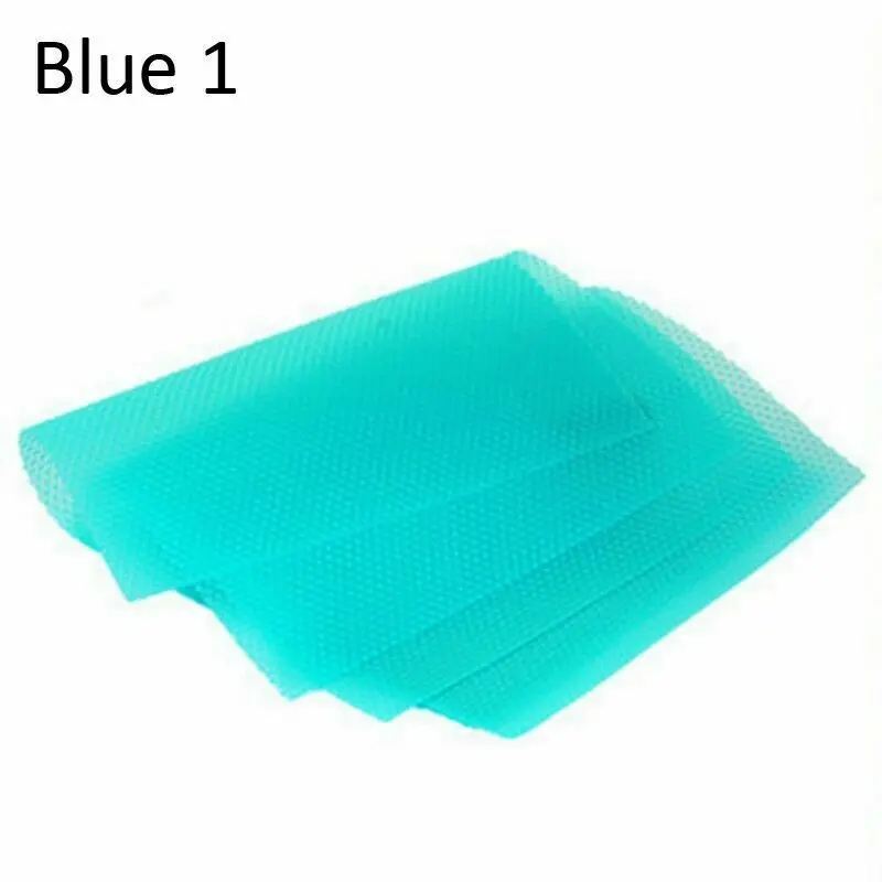 Blue A 4 шт легко Очищаемый Антибактериальный коврик для шкафа анти-масло анти-Мороз коврик для холодильника может отрезать - Цвет: Blue A