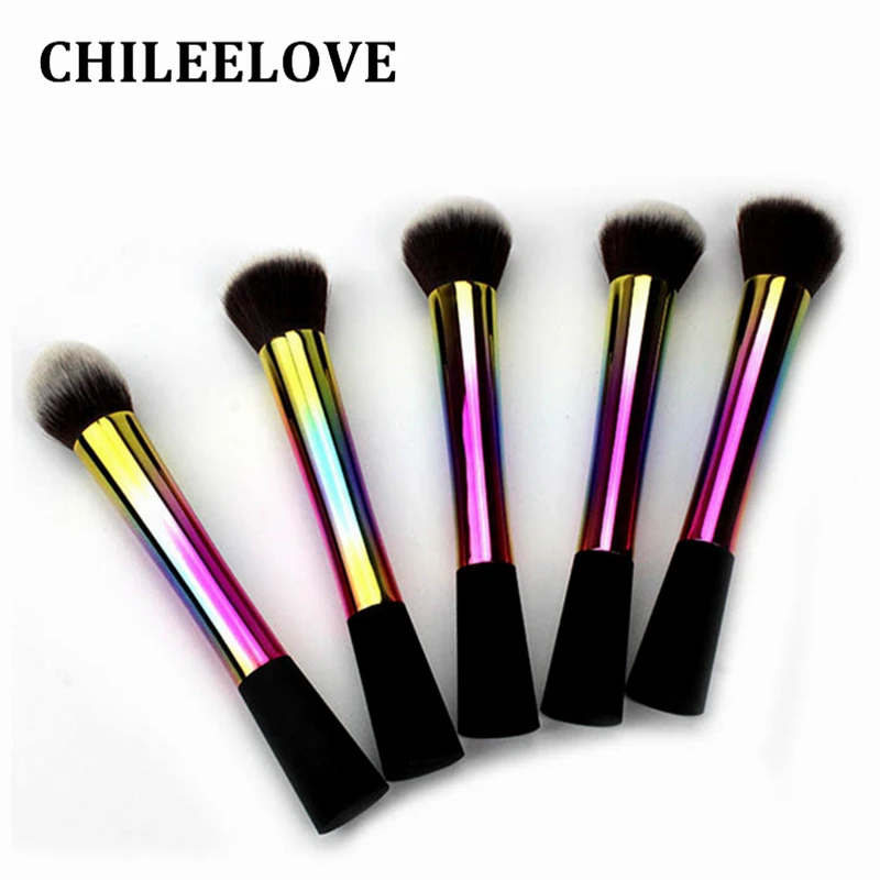 CHILEELOVE 5 шт тонкая талия Красочные Портативные кисти для макияжа Набор для маскировки пудры набор кисточек для макияжа