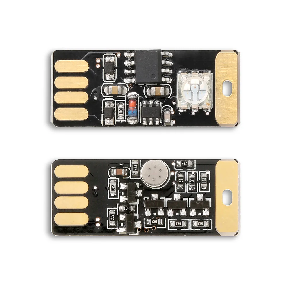 1 шт. Автомобильный USB RGB атмосферный светильник s цветной музыкальный голосовой