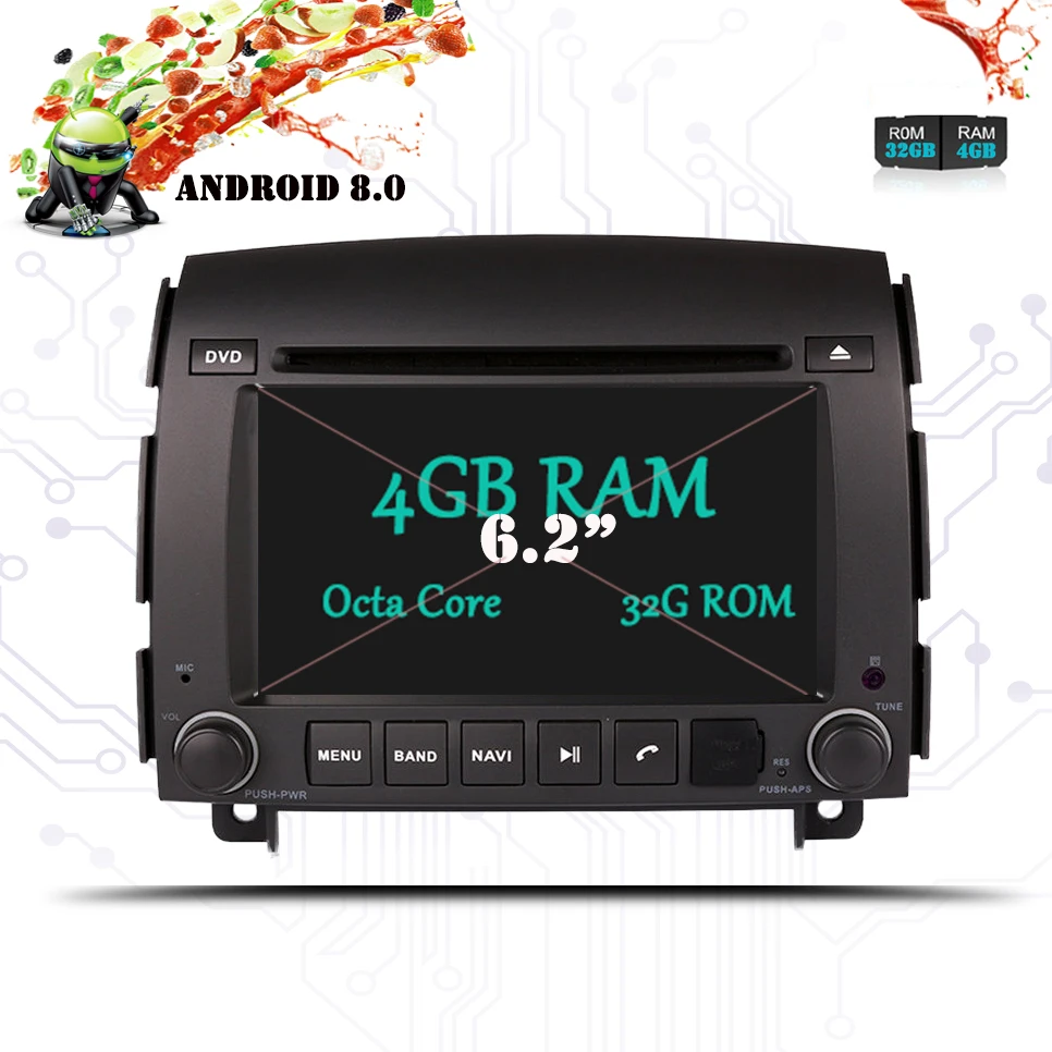 Android 8 0 Автомобильный GPS dvd плеер для Hyundai sonata NF 2004 2005 2006 2007 2008 3/4G USB Радио ТВ с