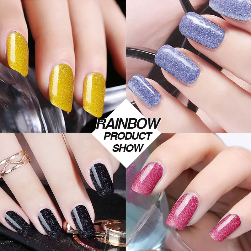 Блестящий неоновый УФ Гель-лак Modelones цветной Радужный УФ-гель для ногтей