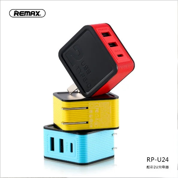 Remax двойной USB выход и порт Type EC 3.4a Быстрая зарядка огнестойкий ПК смарт чип
