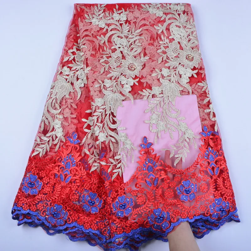 Нигерийское Тюлевое кружевное Африканское французское Сетчатое кружево с