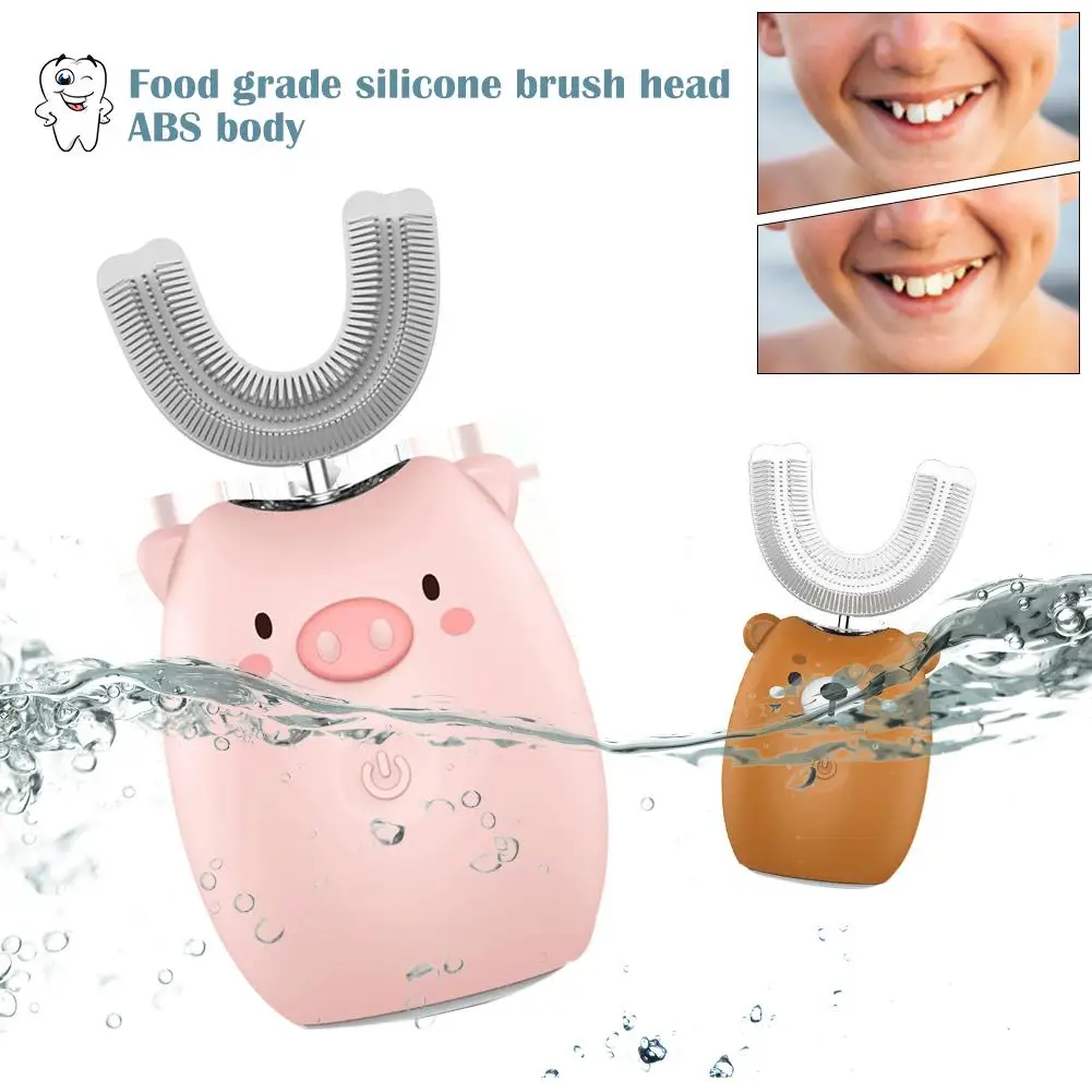 

Children's U Type Electric Toothbrush USB Charging Cartoon Teeth Whitening Automatic Electric Toothbrush For Kids