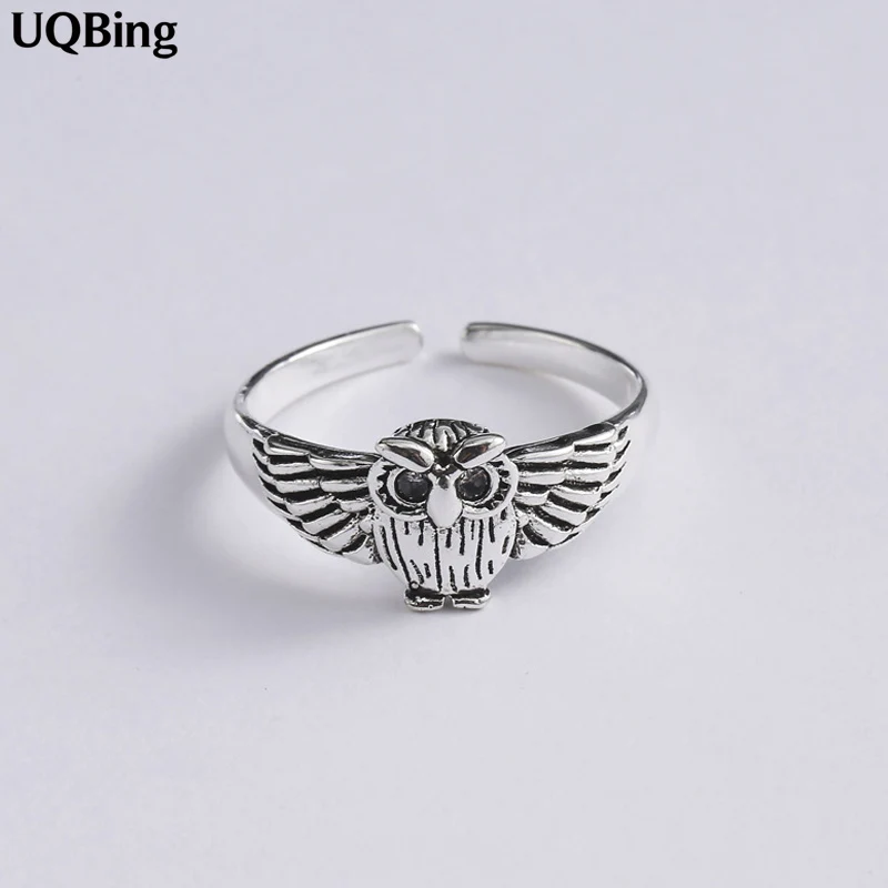 Кольца Совы в стиле ретро открытые серебристые кольца совы подарок на день