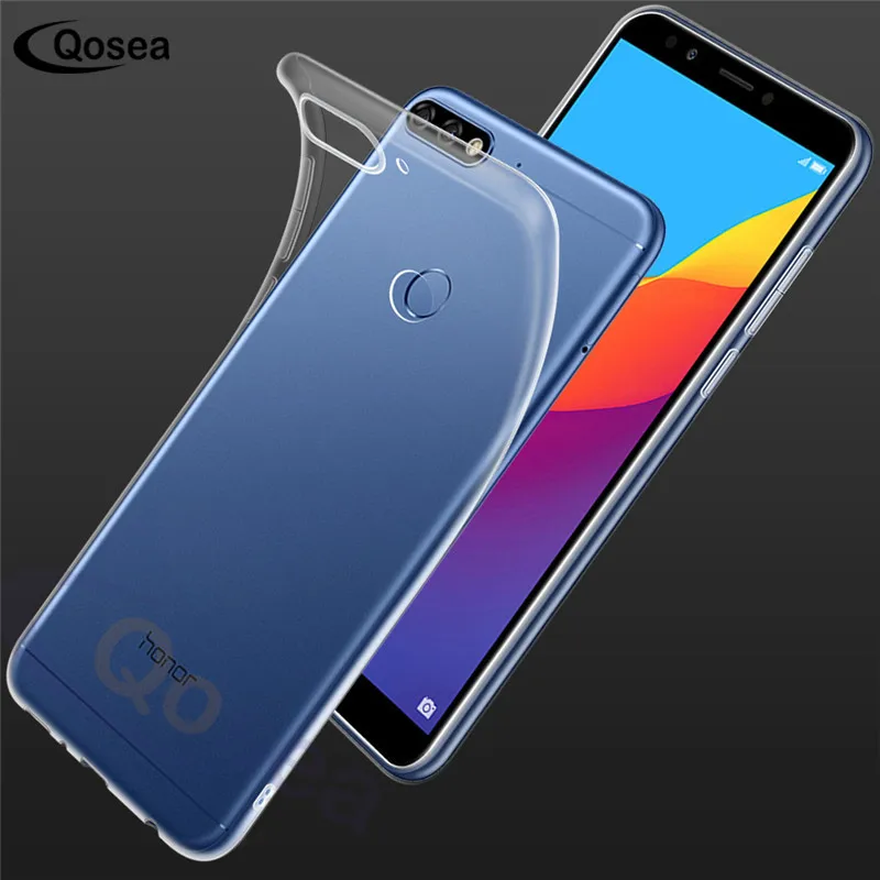 Qosea для huawei Honor 7C чехол ультра тонкий Силиконовый ТПУ противоударный Прозрачный 9