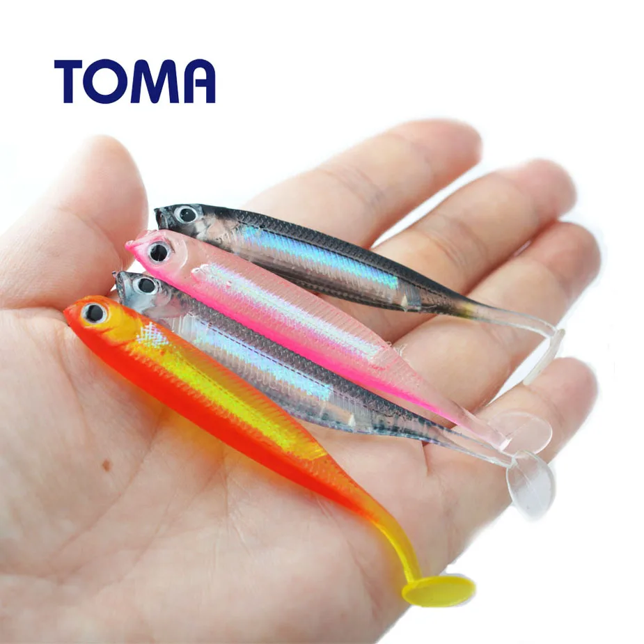 Тома 8 шт T хвост Jig Head Fly мягкие приманки рыболовные снасти 2 г 7 5 см блесны для
