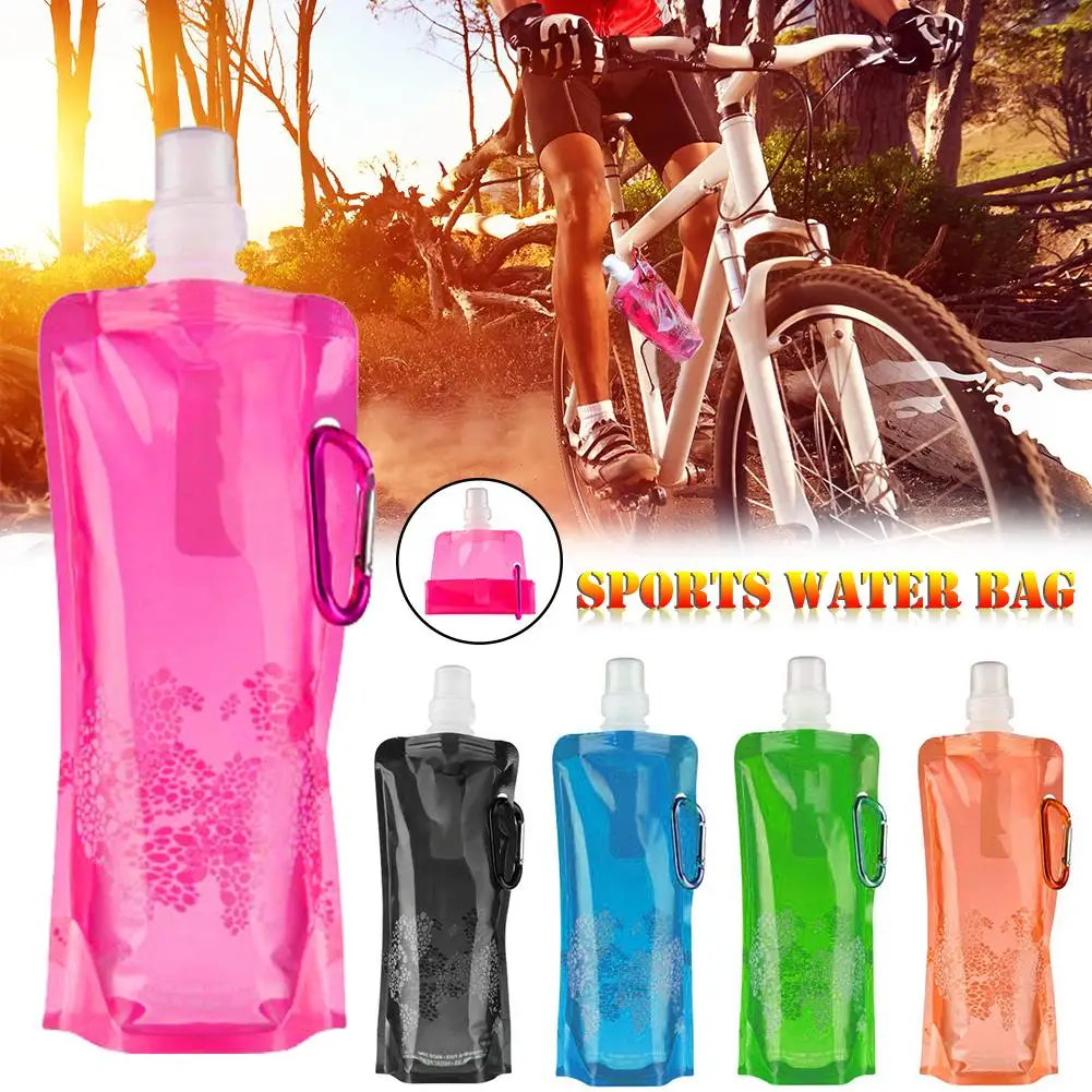 

Portable Ultralight Foldable Silicone Outdoor Sports Water Bag Sport Supplies Hiking Camping Soft Flask Water Bag Sac Etanche