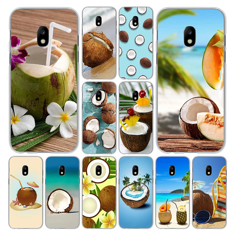 Lavaza фрукты кокос на пляже чехол для телефона samsung Galaxy J7 J6 J5 J3 J1 J2 2018 2017 2016 2015 США ЕС
