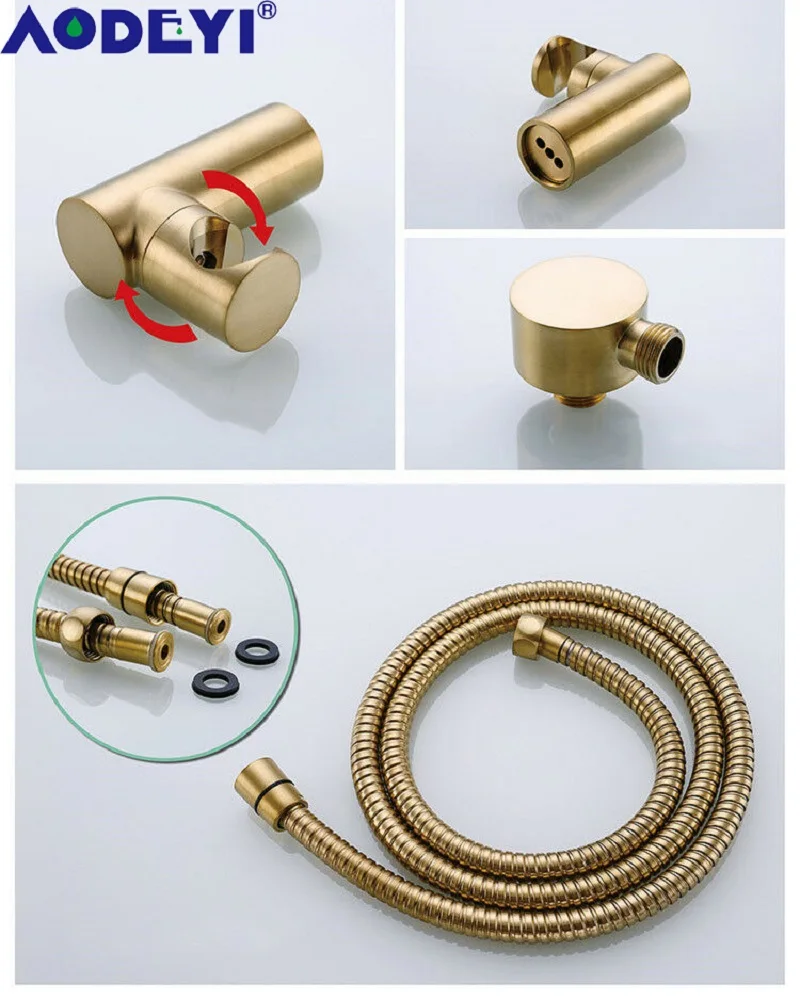 AODEYI латунный скрытый душевой набор смеситель для горячей и холодной воды 10 12