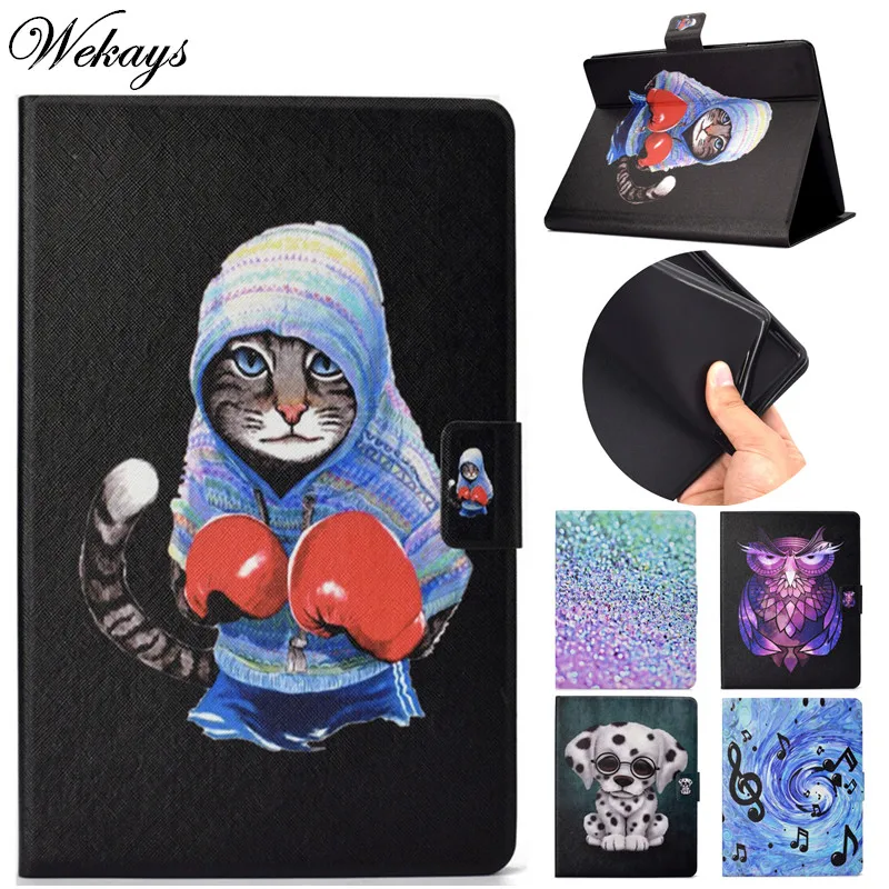 

Wekays For Amazon Fire HD 8 Cartoon Cat Leather Fundas Case For Coque Amazon Kindle Fire HD 8 HD8 2016 2017 2018 8.0" Cover Case