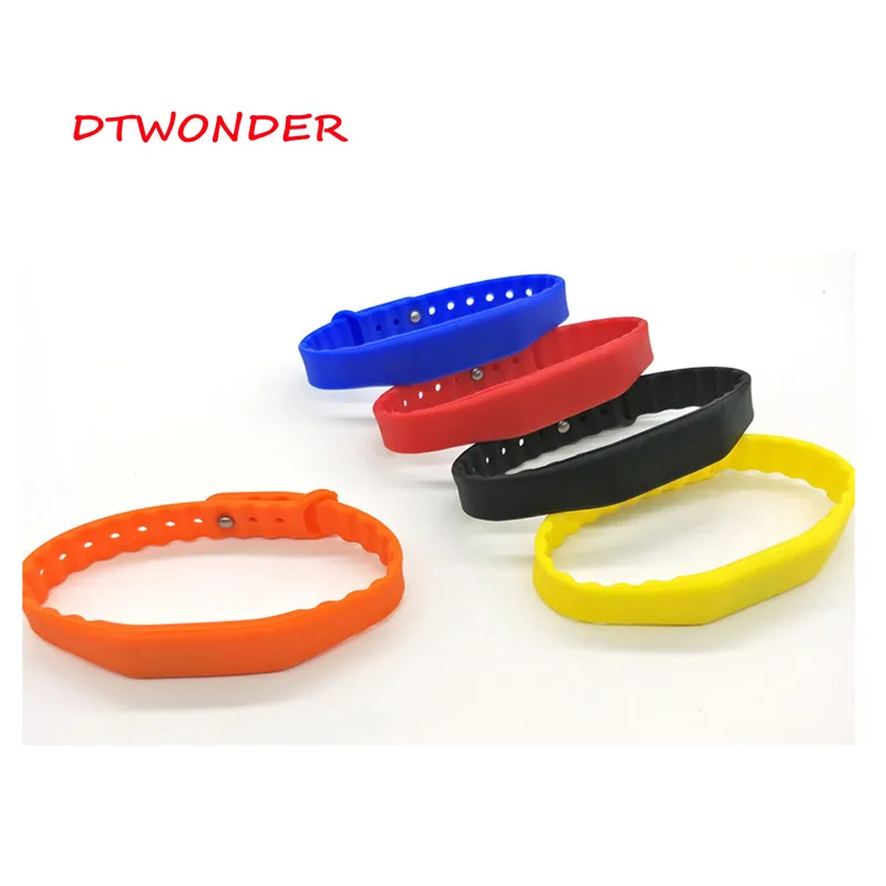 DTWONDER RFID браслет карты ID IC NFC Браслет TK4100 Водонепроницаемый Регулируемый смарт-DT-WB001 - Цвет: 13.56mhz