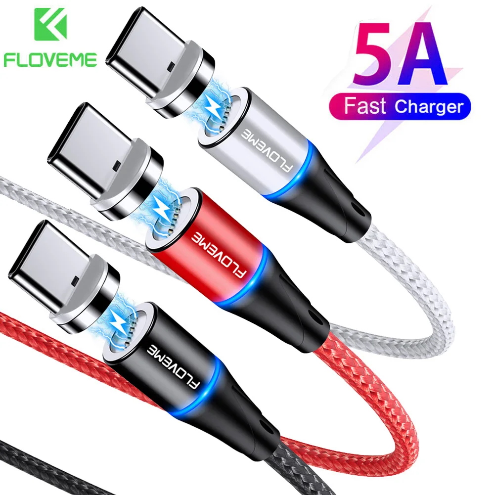 Для huawei P30 Pro Магнитный 5A супер зарядный кабель USB C type C для samsung S9/S10 Plus Xiaomi кабель для мобильного телефона быстрое зарядное устройство