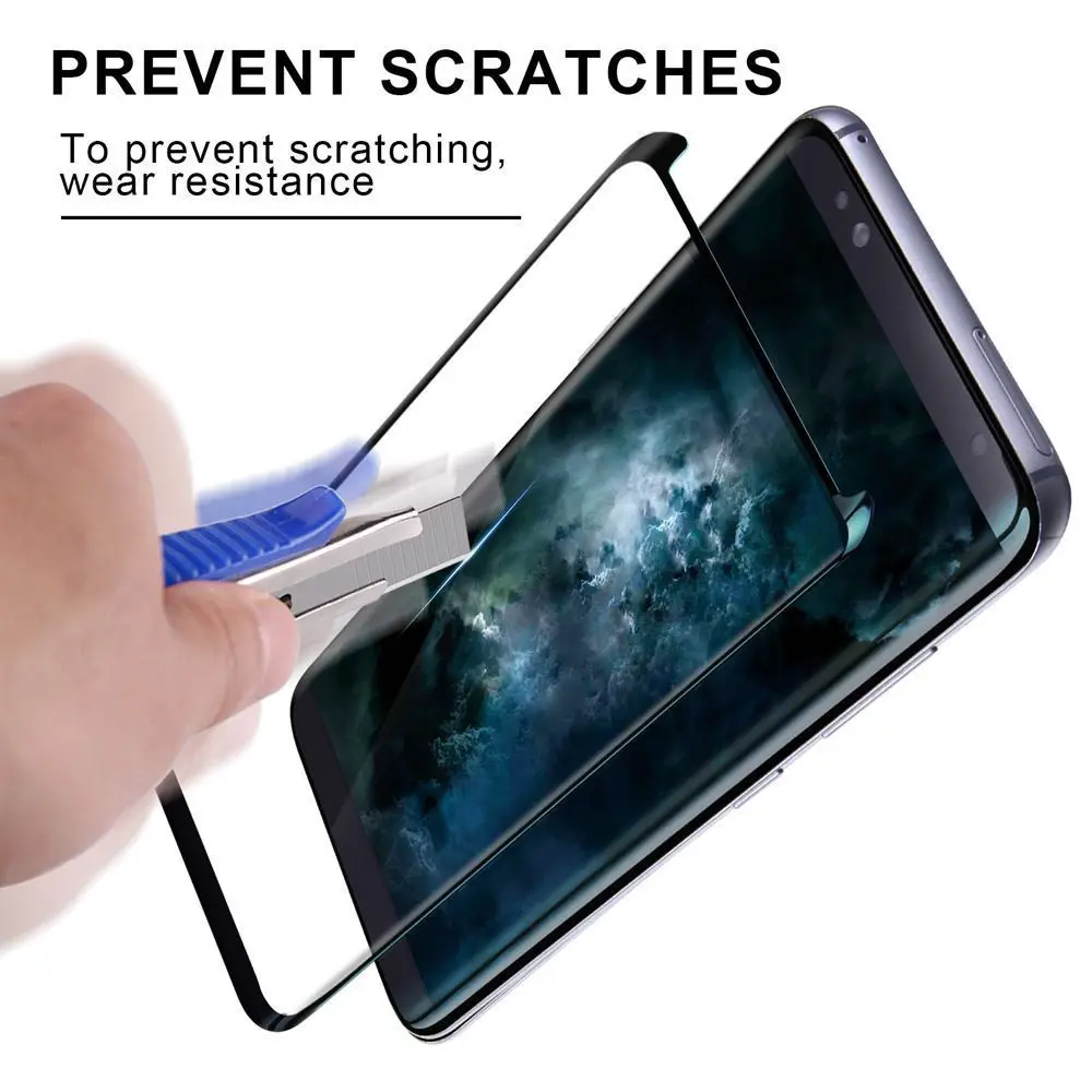 100 шт оптовая продажа чехол подходит для 3D изогнутое закаленное стекло Samsung Galaxy S8