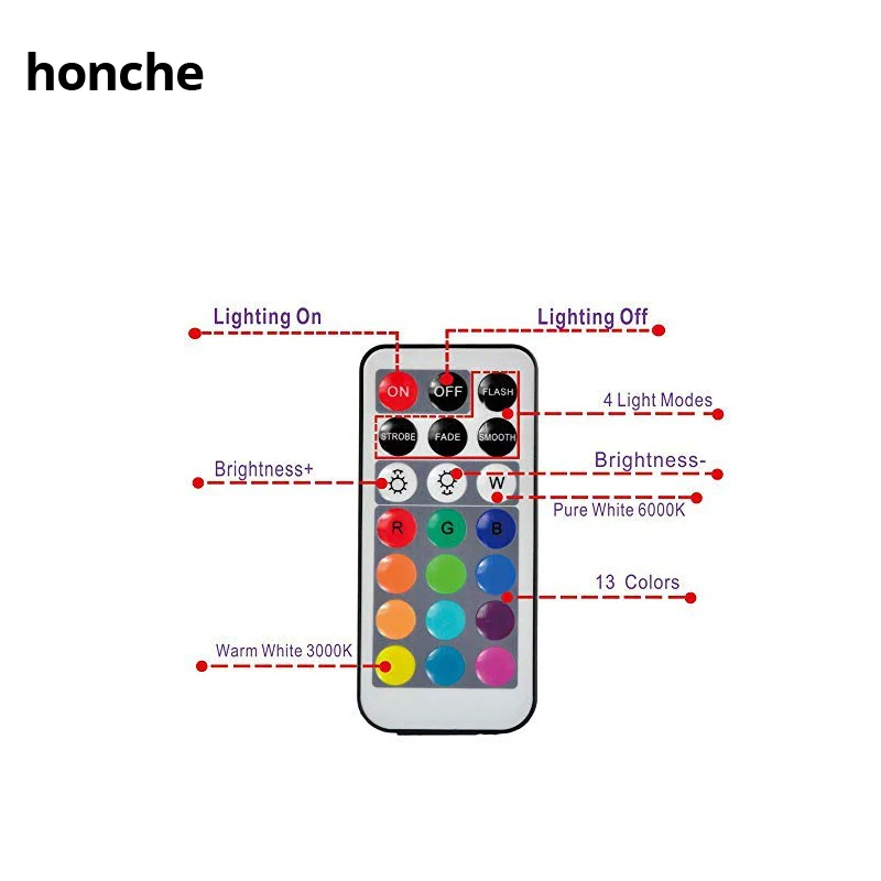 Погружные Светодиодные светильники 10 шт. разноцветные с пультом дистанционного