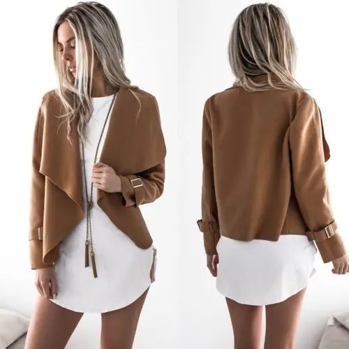 Новый женский трикотажный джемпер с длинным рукавом кардиган длинное пальто