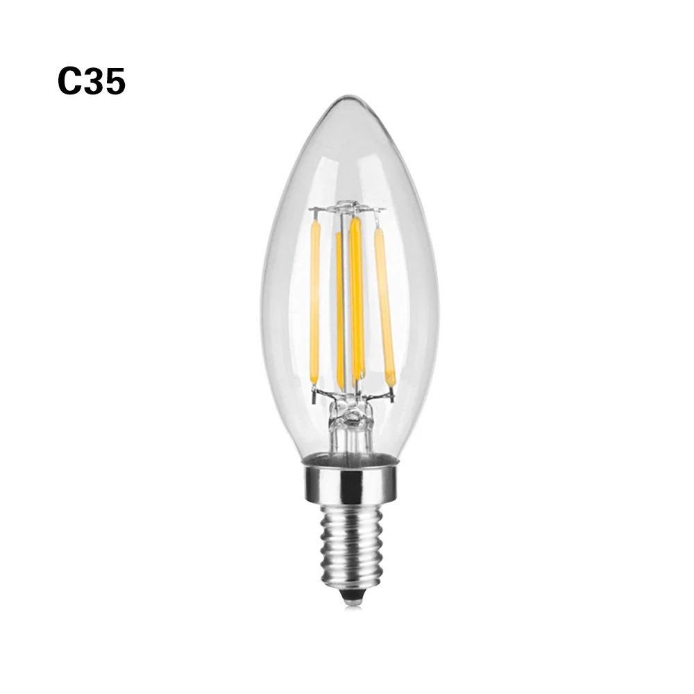 Белый 6 шт./лот E14 Светодиодный лампа в форме свечки W 4 W 6 W 110 V 220 V Эдисон светодиодный накаливания лампа люстра освещение запасные 40 Вт лампы накаливания 60 Вт - Испускаемый цвет: Белый