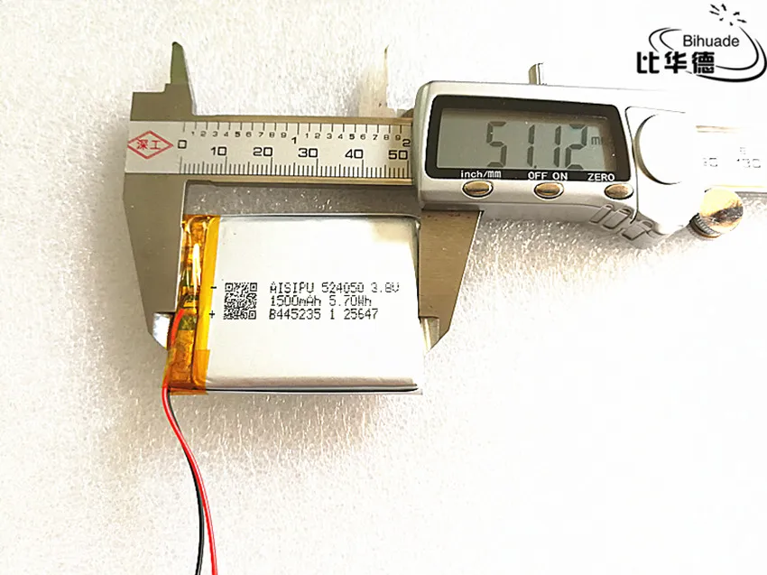 Лучшая батарея марки 3 7 V 1500mAh литий полимерная 504050 MP3 MP4 навигационные инструменты