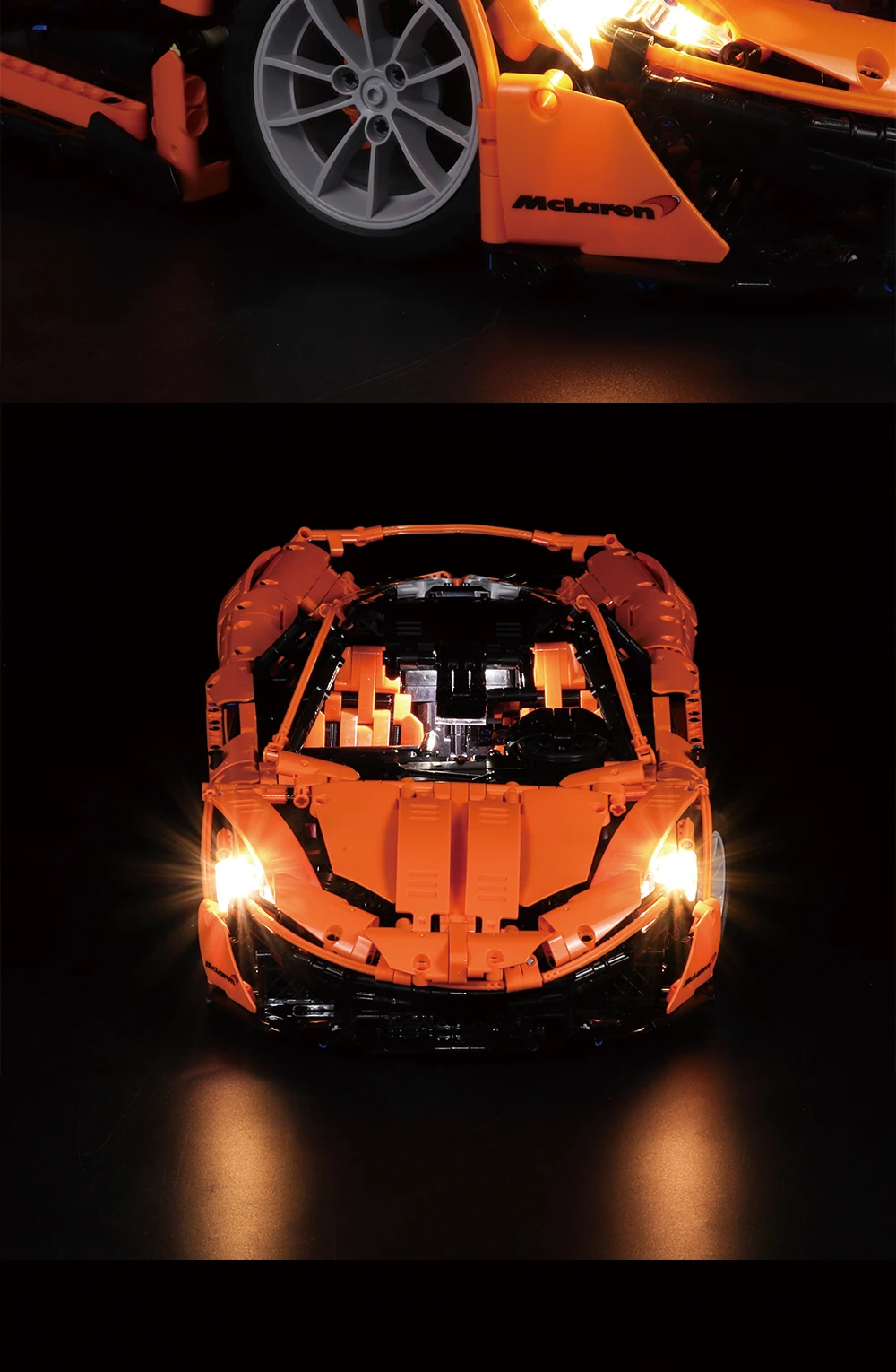 Светодиодный светильник для mlaren P1 hypercar 1 8 XQ 1001 Porsche technic, гоночный автомобиль, совместимый с 20001 3368, строительные блоки, кирпичи, игрушки