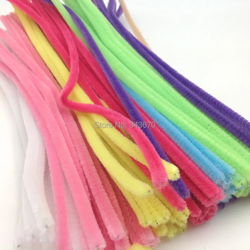 100 шт. детские игры развивающие DIY синель мундштук чистящие материалы плюшевые