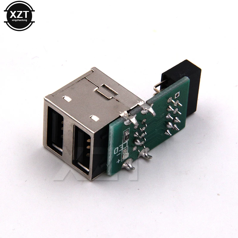 USB 2 0 9 контактный женский портовый адаптер конвертер материнская плата