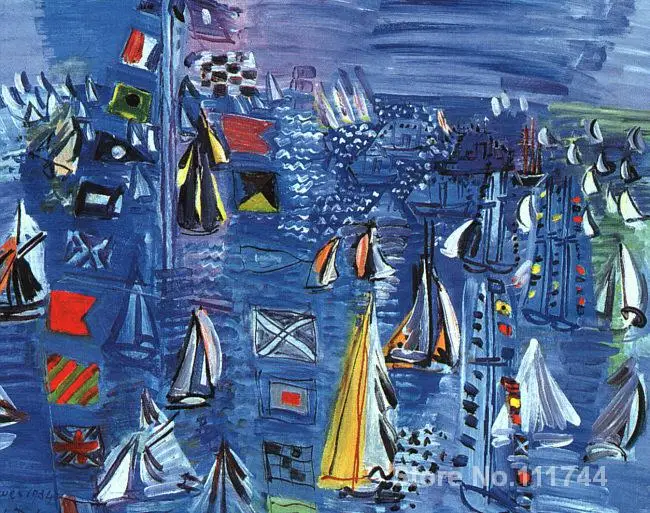 Современные художественные картины Regatta at Cowes ручная роспись искусство Raoul Dufy